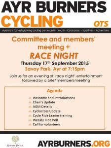 2015-09-17 ABC Race Night agenda
